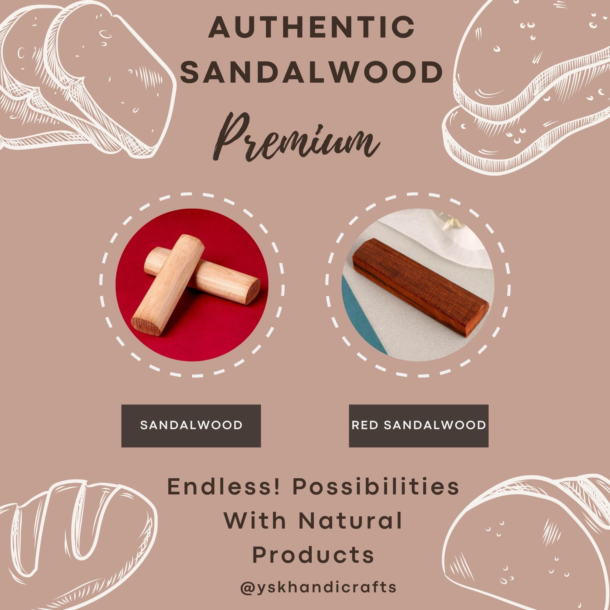 RDK Natural Premium Sandalwood Heartwood Stick