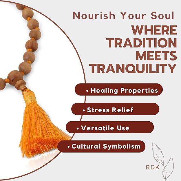 RDK Natural Sandalwood 27+1 Knotted Japa Mala