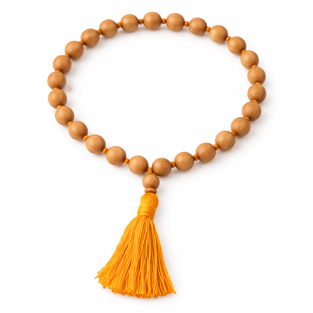 RDK Natural Sandalwood 27+1 Knotted Japa Mala