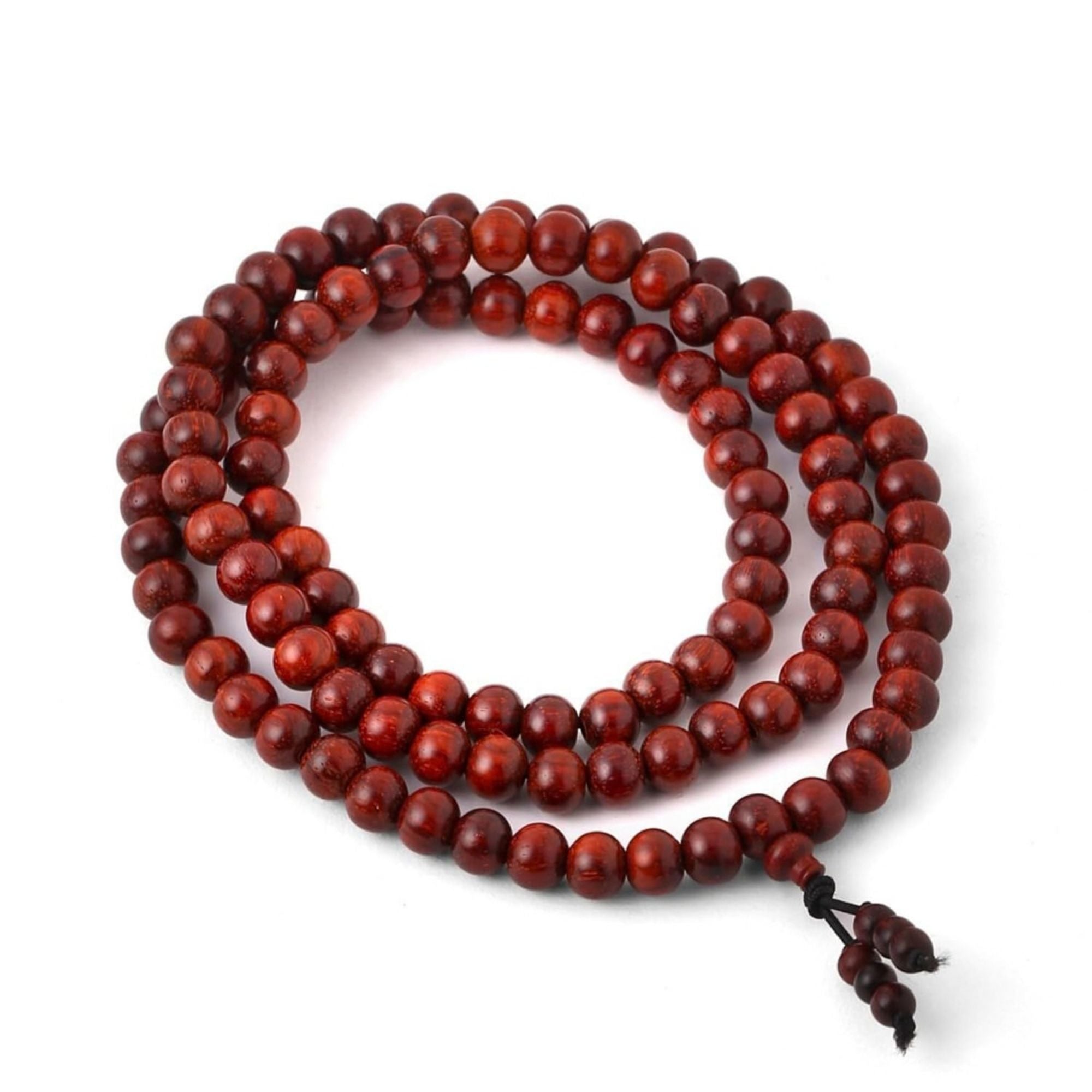 RDK Premium Red Sandalwood Mala (108 Beads) with Guru Bead