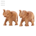 RDK Natural Sandalwood 1 Inch Elephant Pair