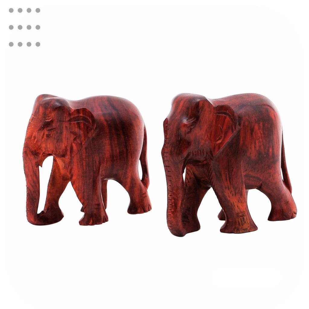RDK Red Sandalwood 1.5 Inch Elephant Pair