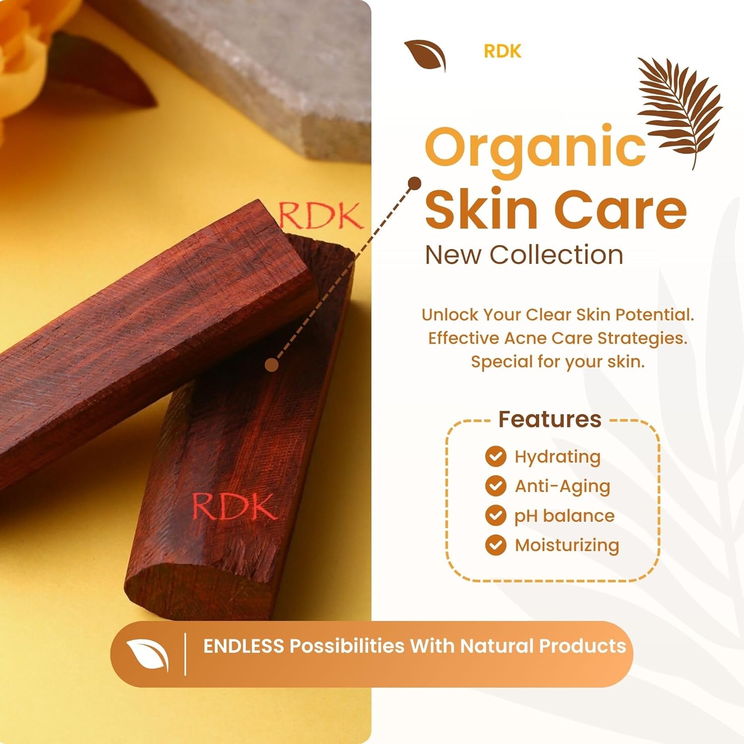 RDK Natural Premium Red Sandalwood (Rakta Chandan) Heartwood Stick