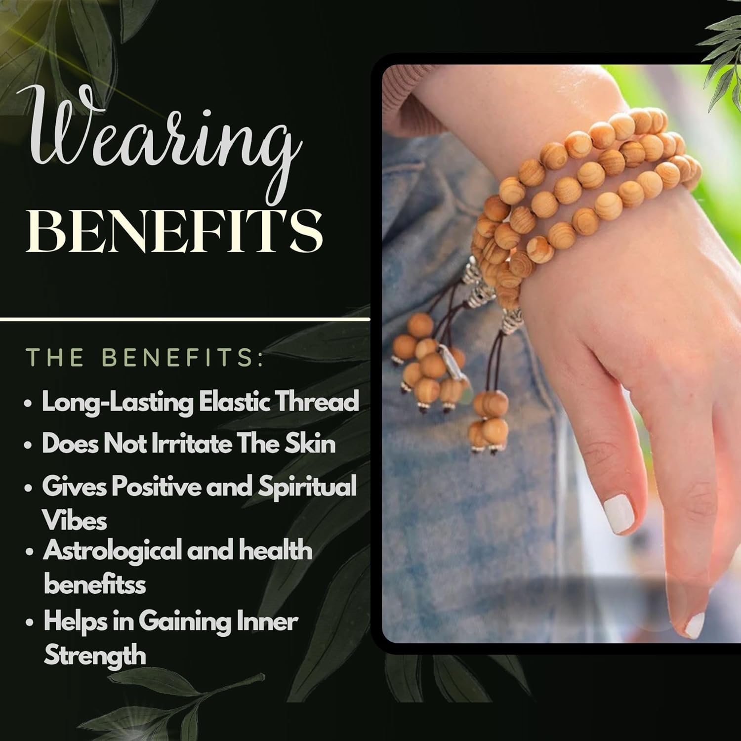 RDK Premium Natural Sandalwood Bracelet (Wooden Kada) for Men & Women