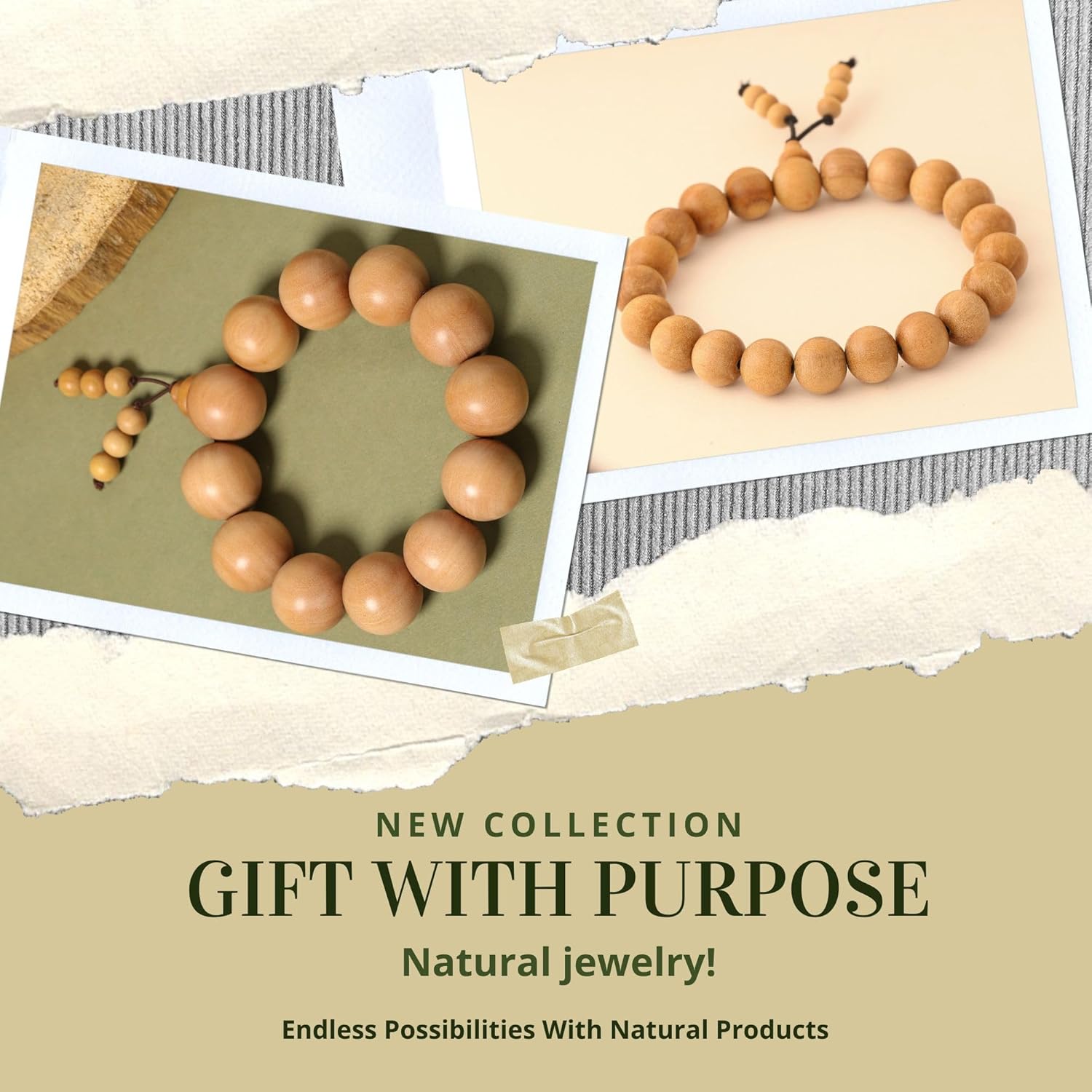 RDK Premium Natural Sandalwood Bracelet (Wooden Kada) for Men & Women