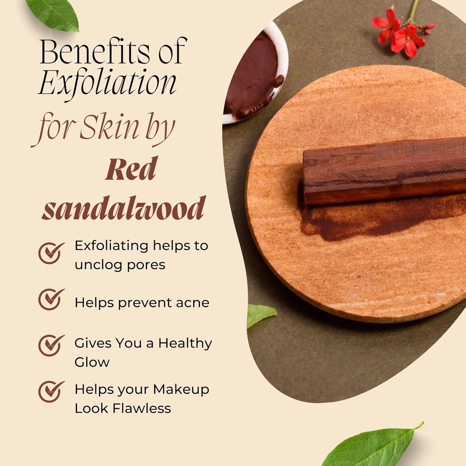 RDK Natural Premium Red Sandalwood (Rakta Chandan) Heartwood Stick