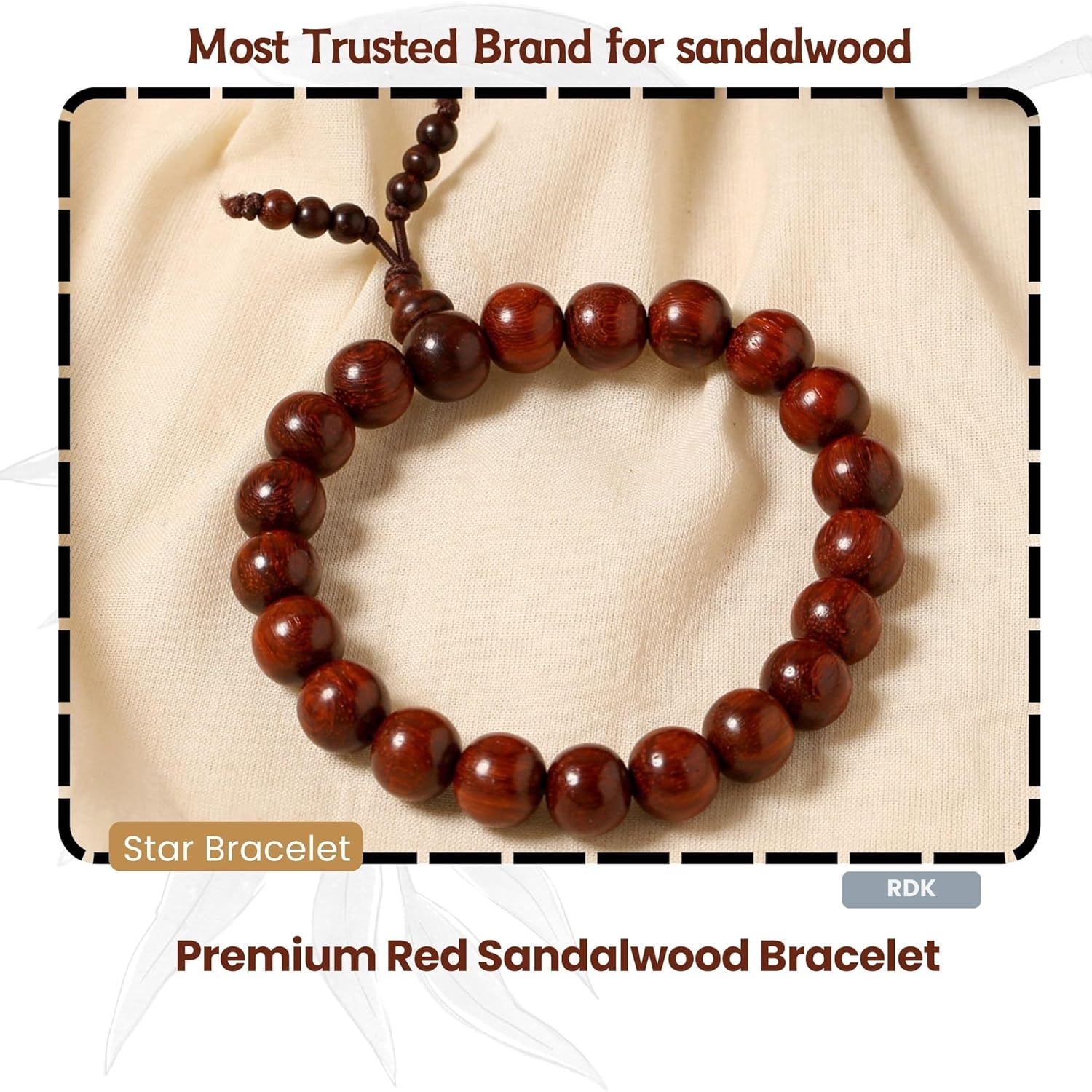 RDK Premium Red Sandalwood (Rakta Chandan) Bracelet for Men & Women