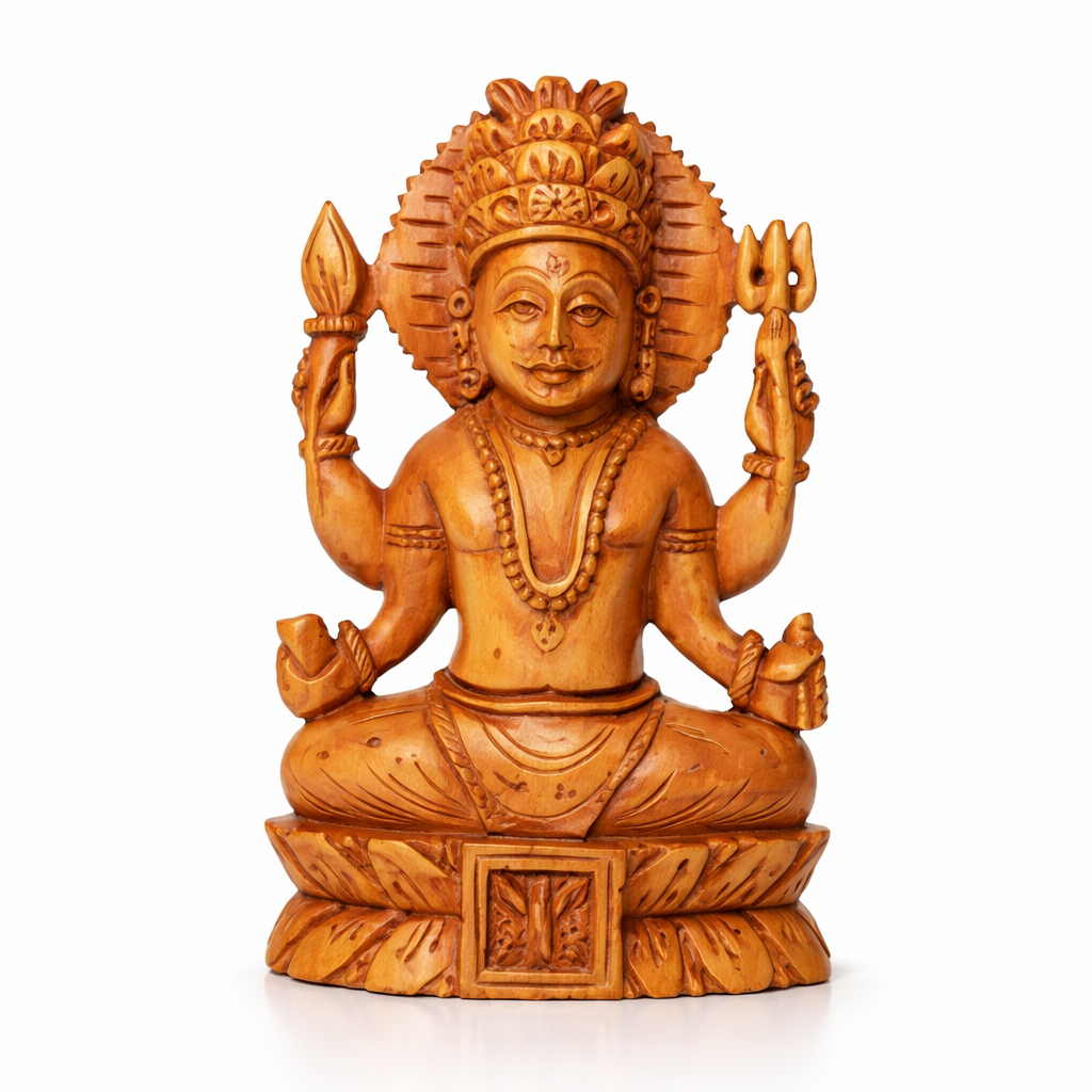 RDK Natural Sandalwood 3 Inch Nakoda Idol