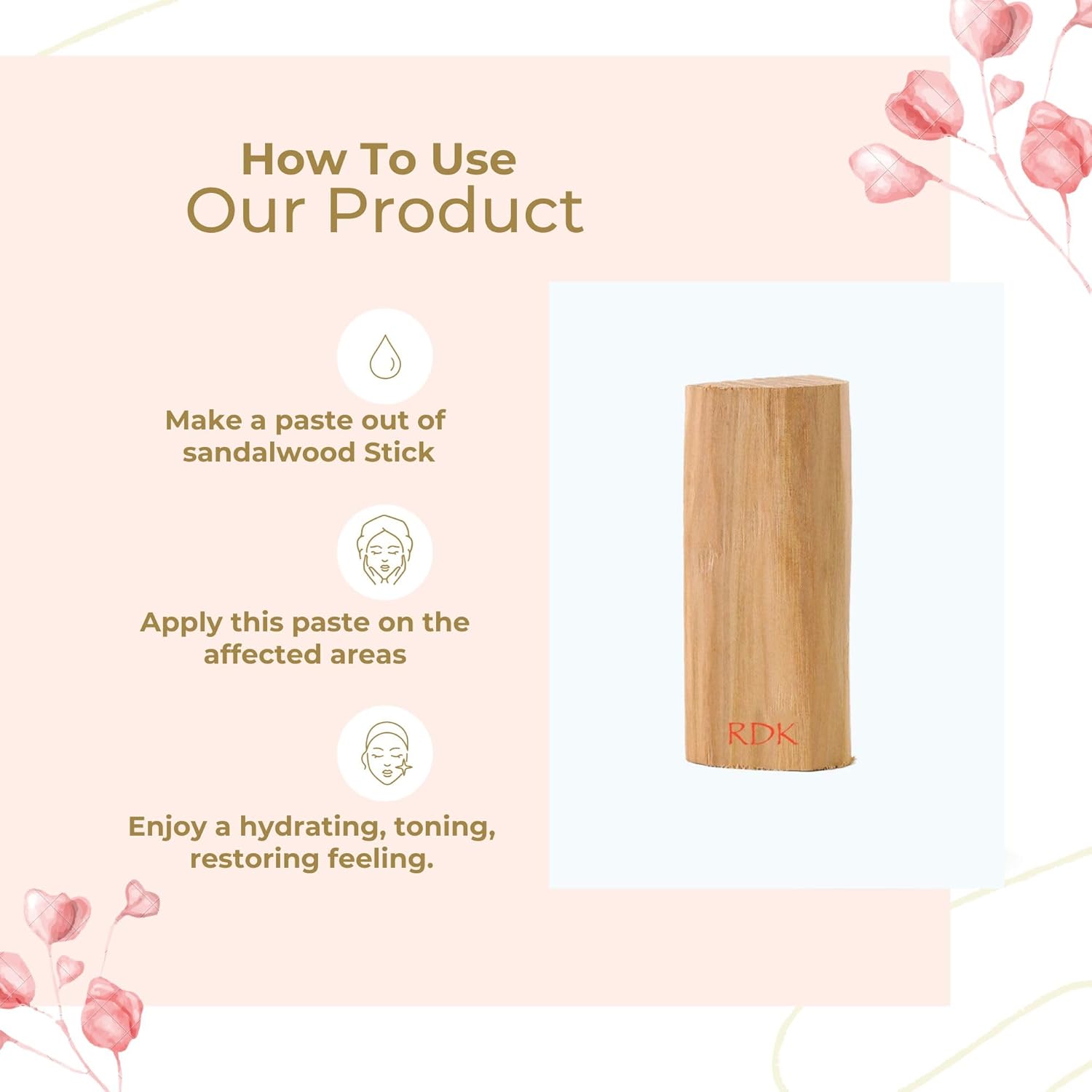 RDK Natural Premium Sandalwood Heartwood Stick