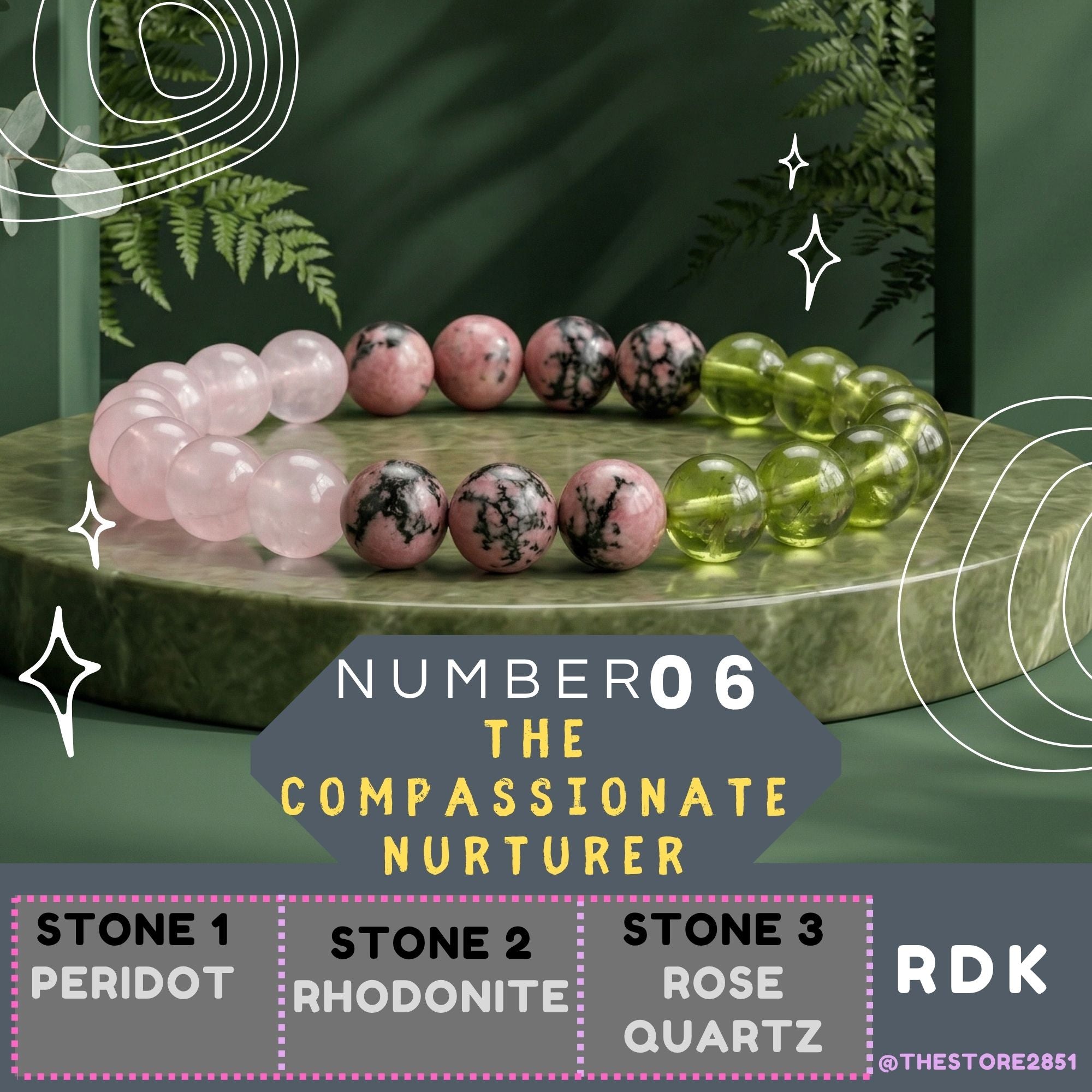 RDK Natural Gemstone Numerology Bracelet (Mulank 1–9) for Luck, Wealth & Spiritual Healing