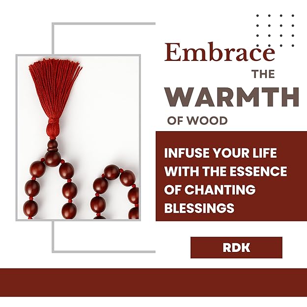 RDK Red Sandalwood (Rakta Chandan) 27+1 Knotted Japa Mala